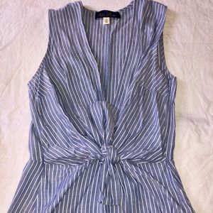blue/white dressy tank